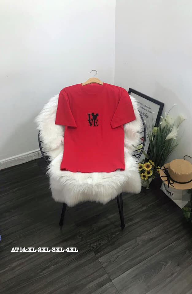 [HCM]ÁO THUN COTTON NỮ THIÊU LOVE SIÊU XINH