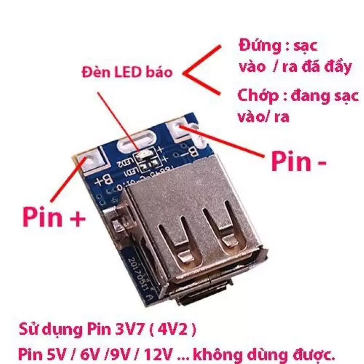 Mạch Sạc Dự Phòng 1 Pin Mini
