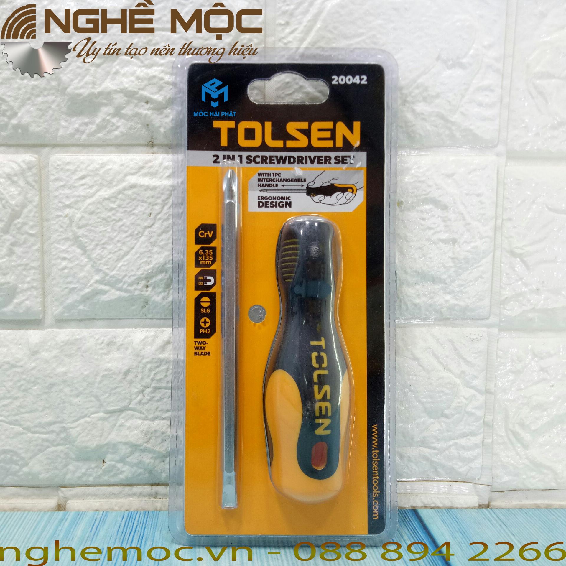Tua vít 2 đầu cán mềm tolsen 20042