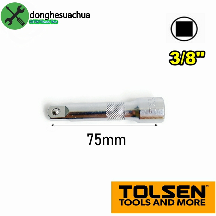 Đầu nối dài 3/8 tolsen 15123 dài 75mm đầu vuông 9.5mm