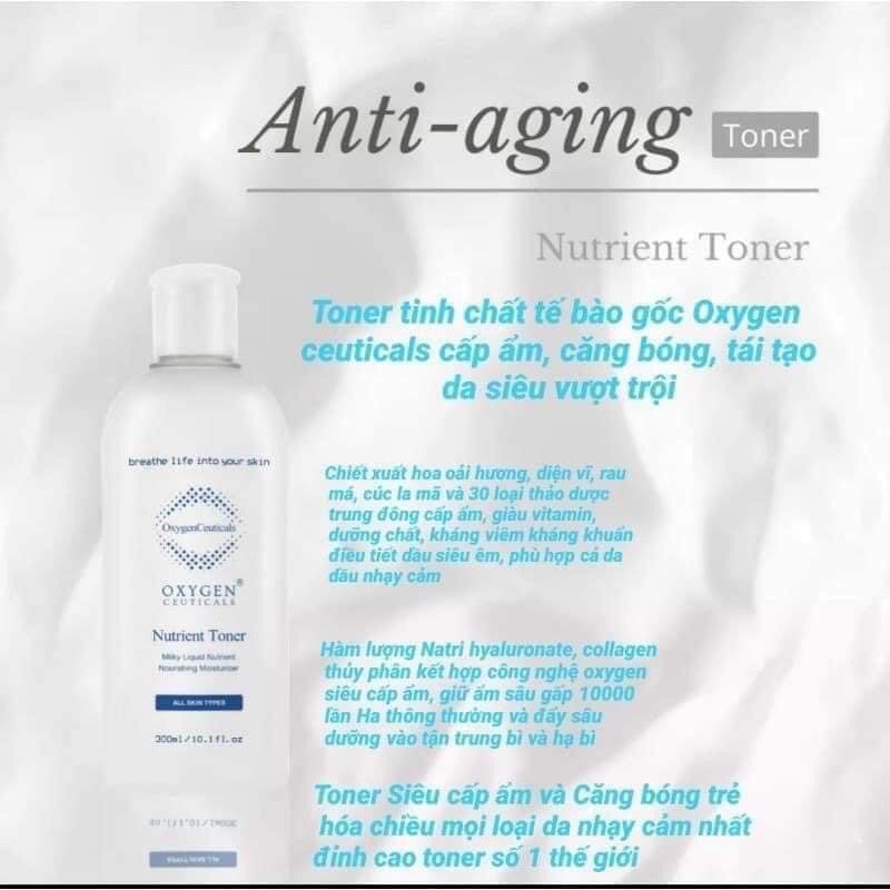 Toner Dạng Sữa Oxygen Ceuticals Nutrient