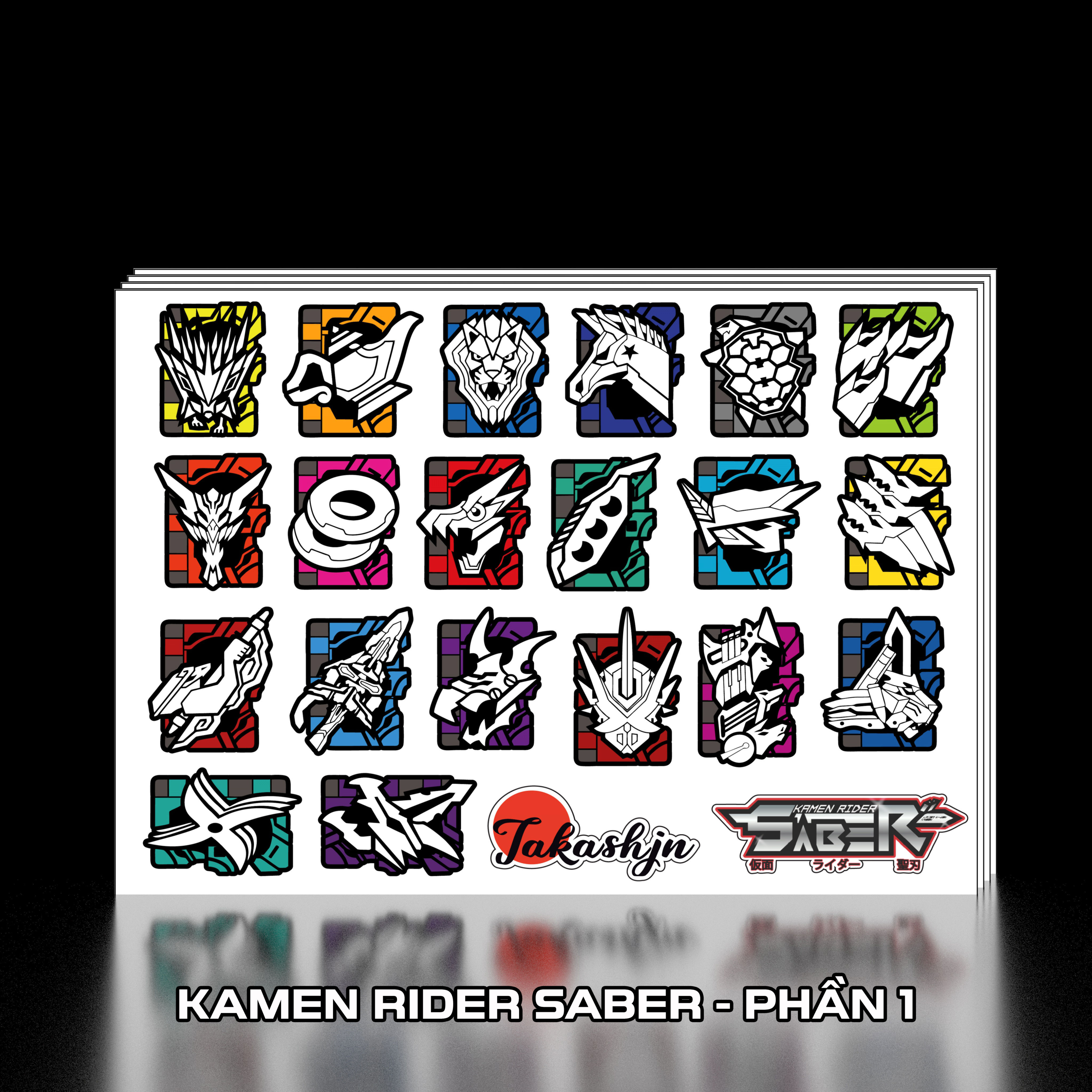 Sticker Decal dán Kamen Rider
