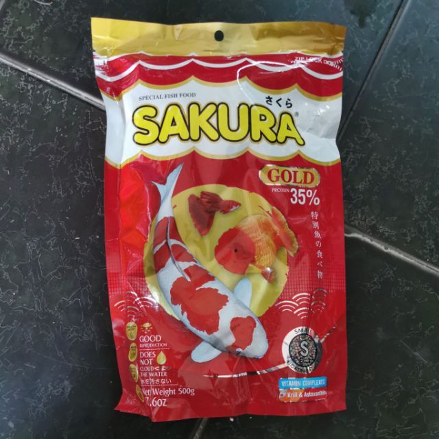 Thức ăn cho cá Sakura gold 500g(B 1mm)