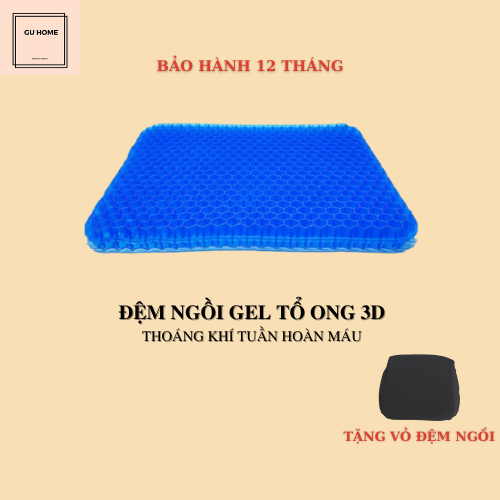 Đệm Ngồi 3D Silicon thông minh chống dau mỏi - Đệm lót ghế Gel tổ ong