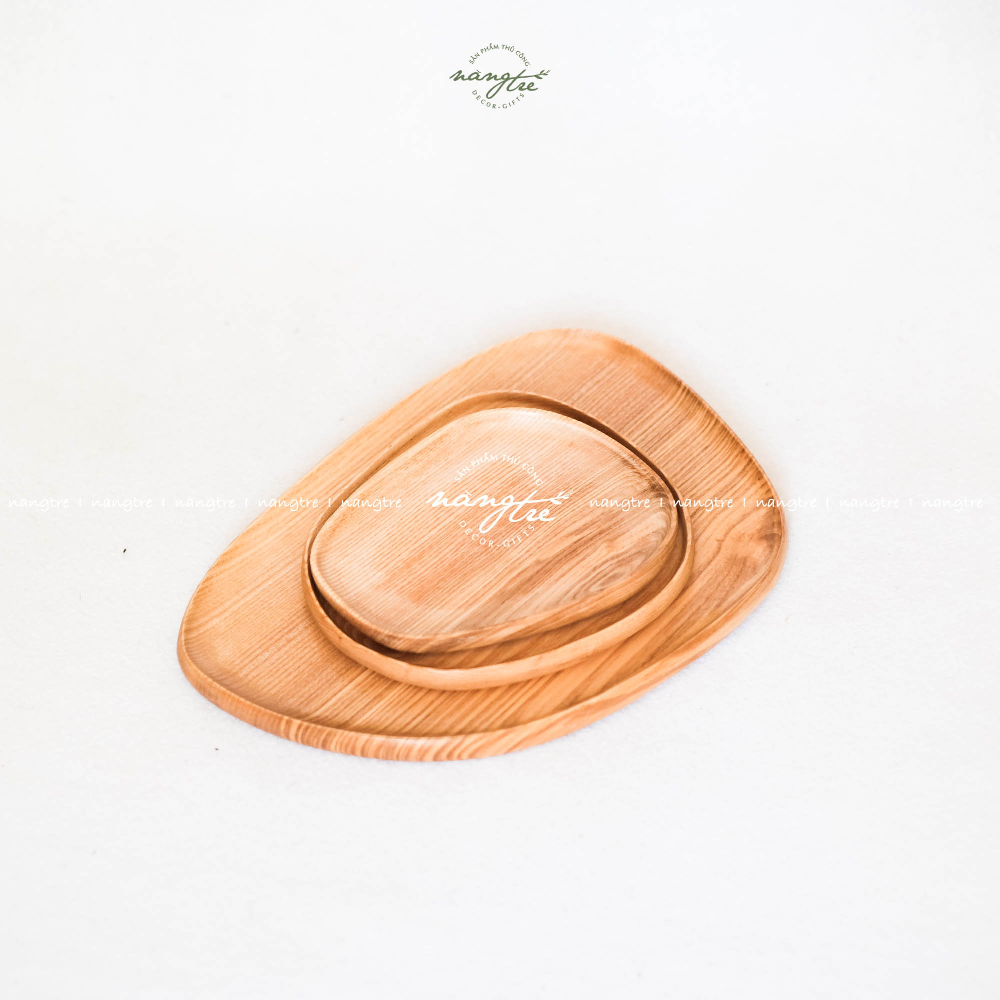 Khay gỗ lệch- khay gỗ decor