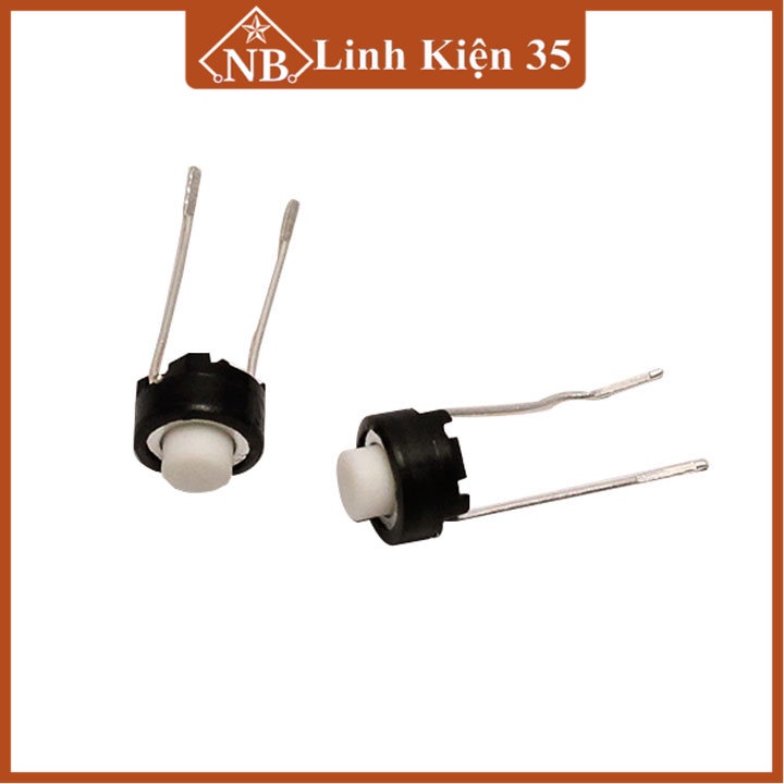 Nút nhấn 2 chân cắm, dạng nhấn nhả