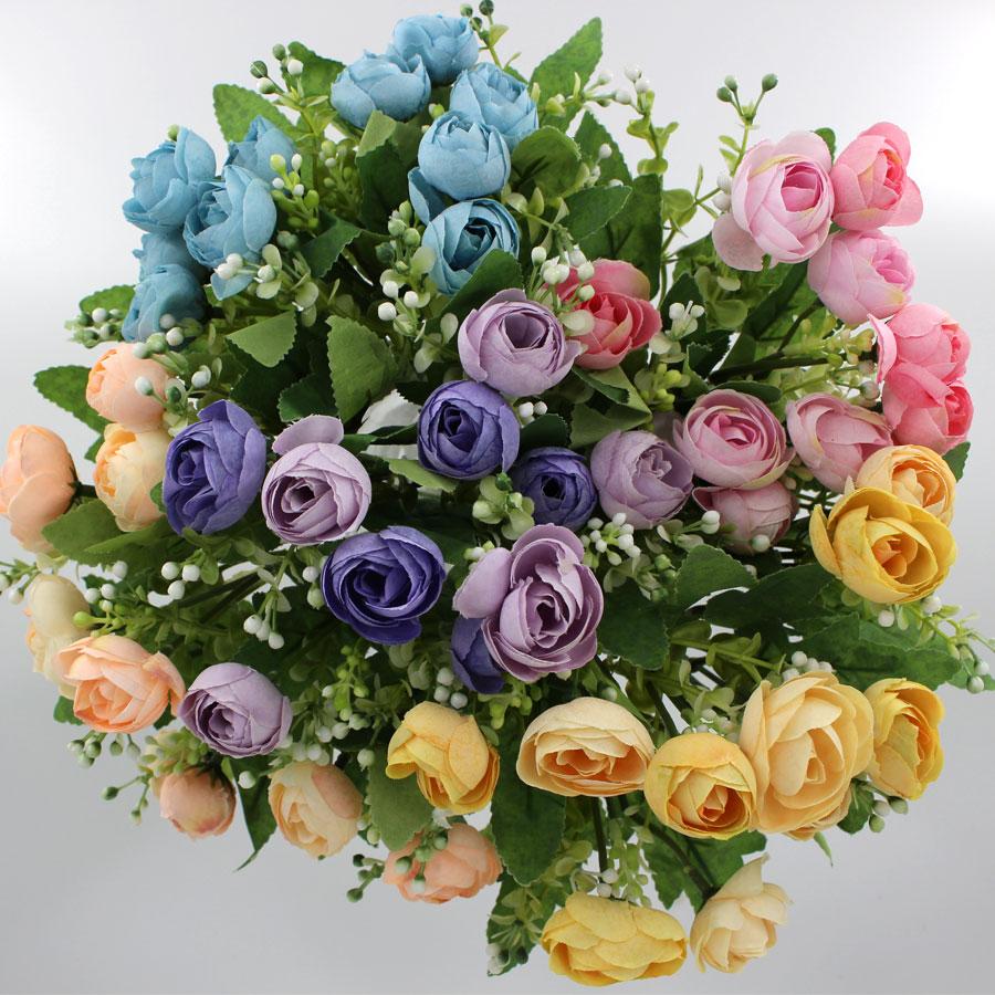 Artificial flowers Rose with multiple color FL0043