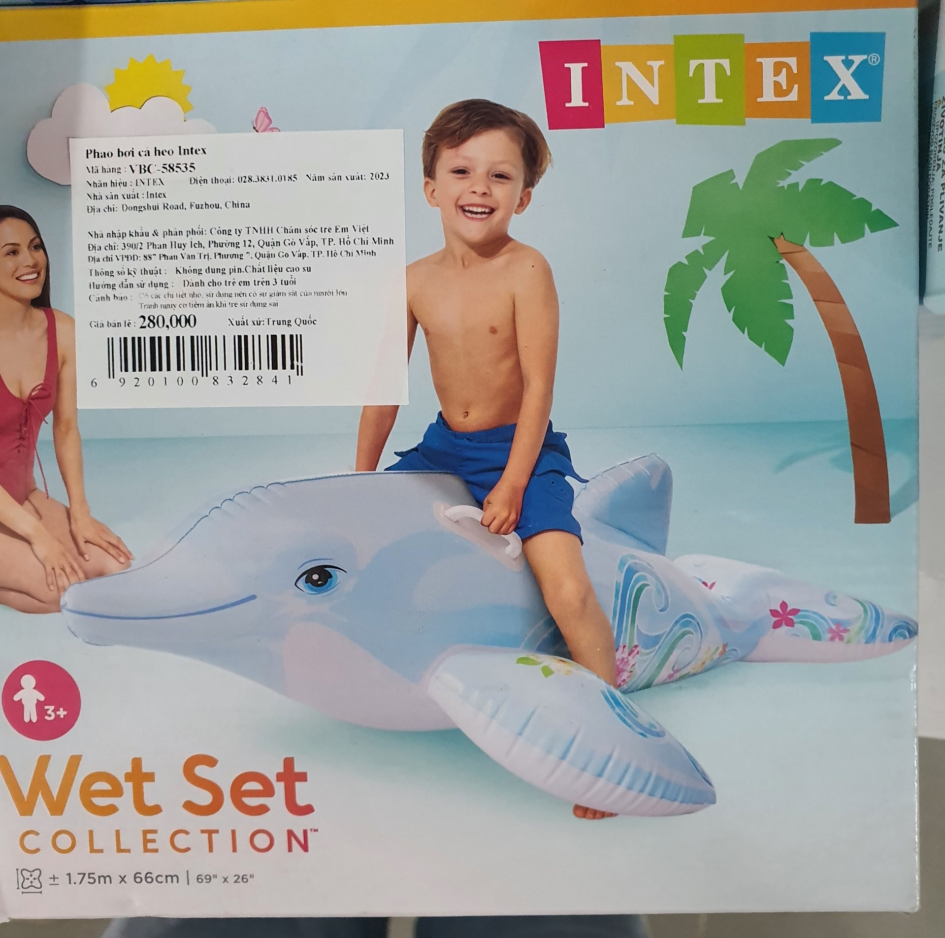 Phao bơi cá heo Intex