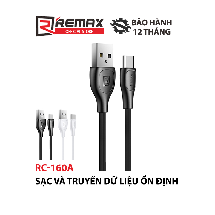 Cáp sạc điện thoại Lesu Pro Remax RC-160a cổng Type C max 2.1A