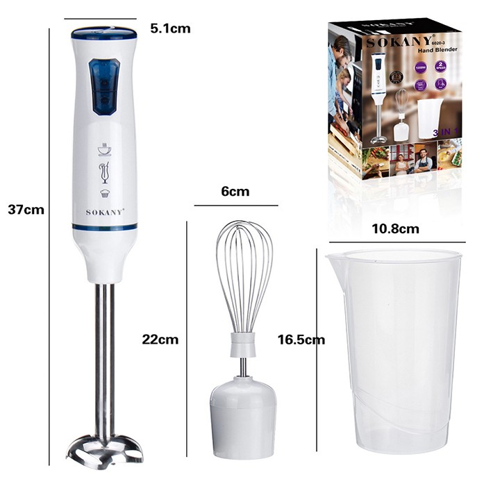 [HCM]Máy xay cầm tay đa năng SOKANY 1000W