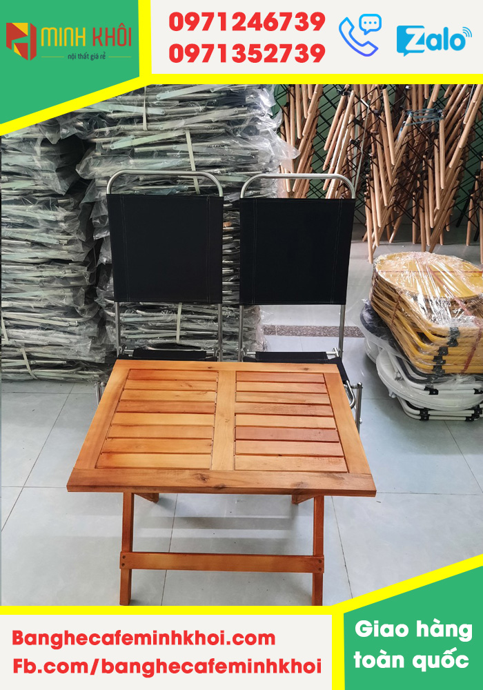 Ghế xếp cafe, ghế xếp inox LƯNG CAO giá rẻ