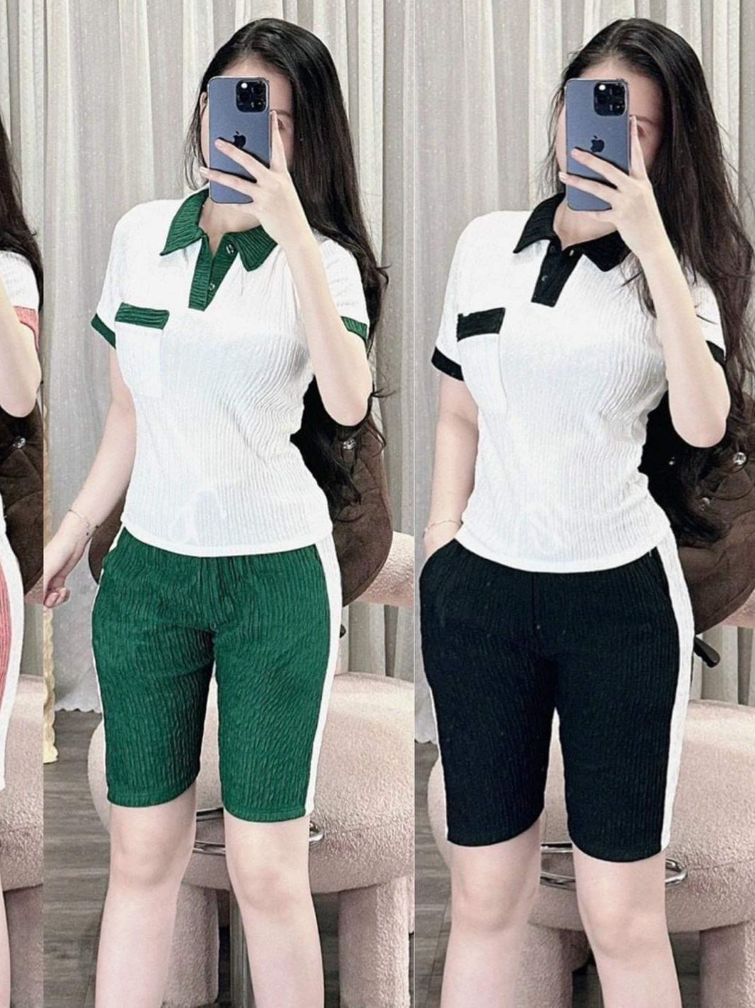 SET BỘ ĐŨI NGỐ CỔ SƠ MI THỜI TRANG SIÊU DỄ THƯƠNG