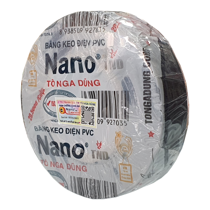 Băng keo điện màu đen 10ya, 20 ya, 30 ya nano tô nga dũng