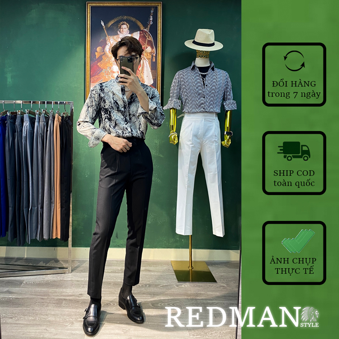 Áo Sơ Mi Nam Họa Tiết Zaman Vân Đá S6 - Lụa Mango cao cấp [RedMan Style]