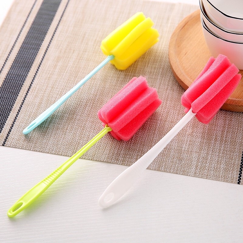 Que cọ rửa cốc, ly, bình sữa bằng bọt biển cao cấp