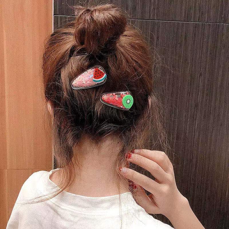 Set 5 kẹp tóc hình hoa quả cực yêu cho bé