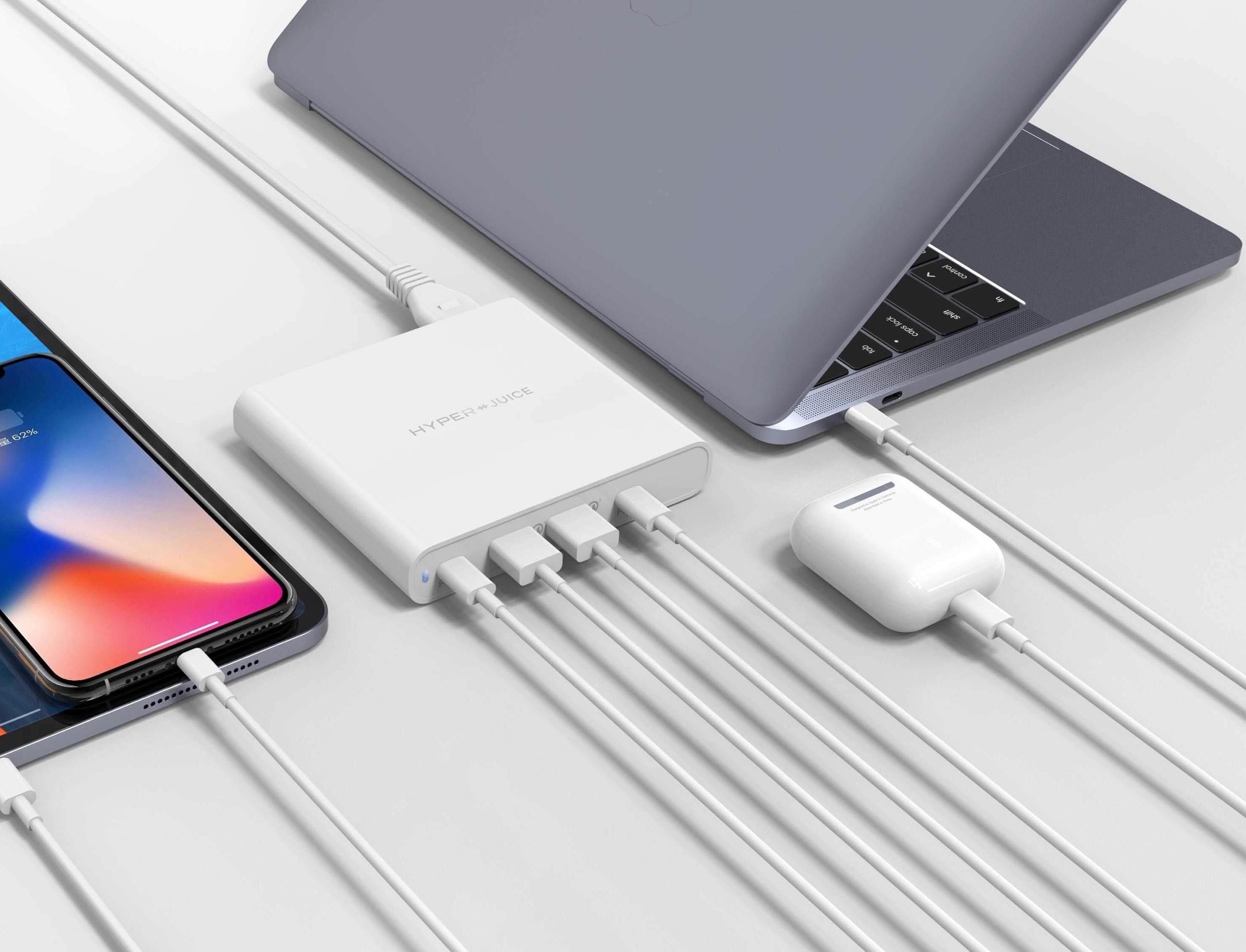 Sạc Đa Cổng Macbook Hyperjuice 87W Dual USB-C/USB A QC3.0 (HJ-PD87-2C2A) - TOPSTORE