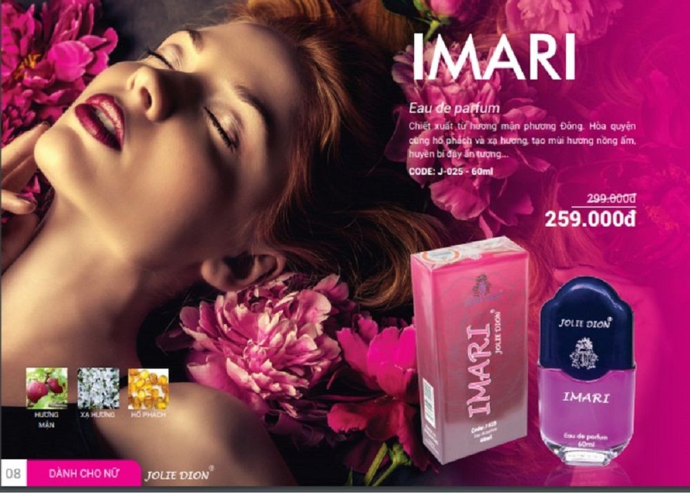 Nước Hoa Nữ 60ml Jolie Dion Imari Sing Eau De Parfume.