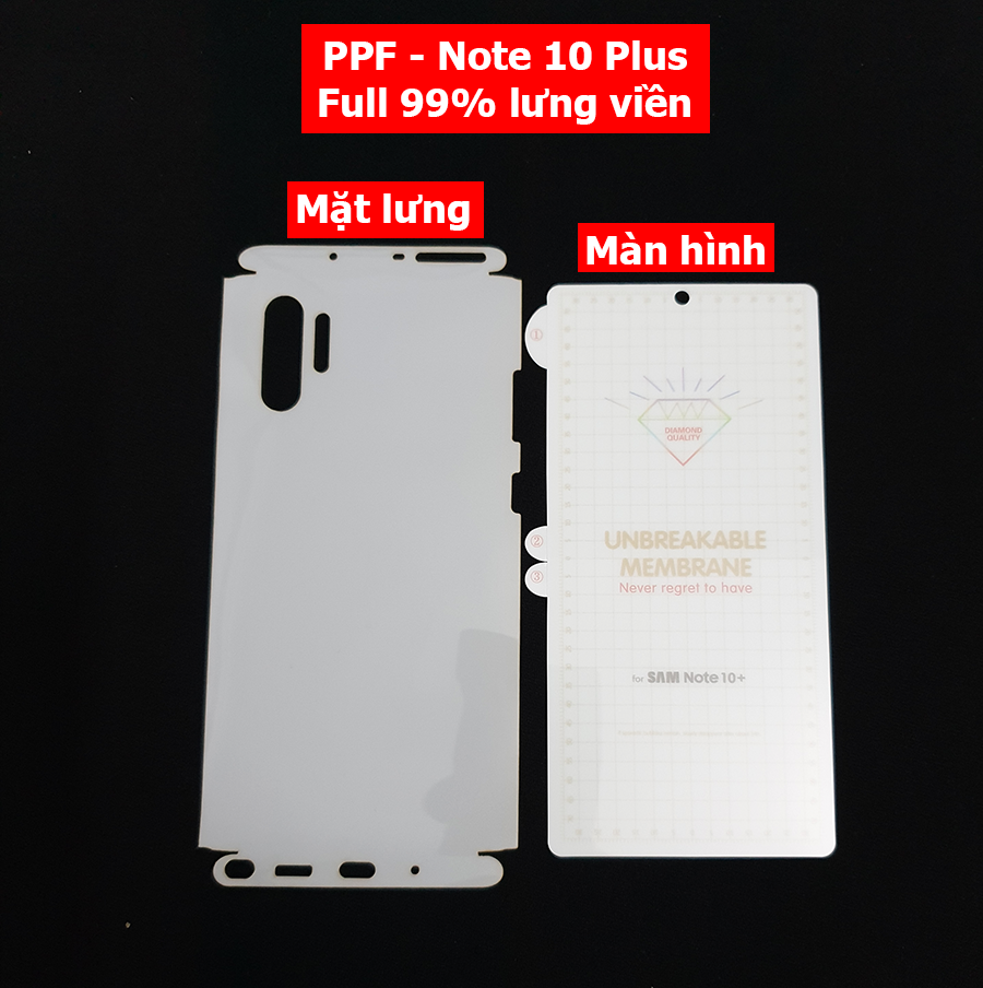 (2 mặt) Bộ PPF full body Note 10 Plus