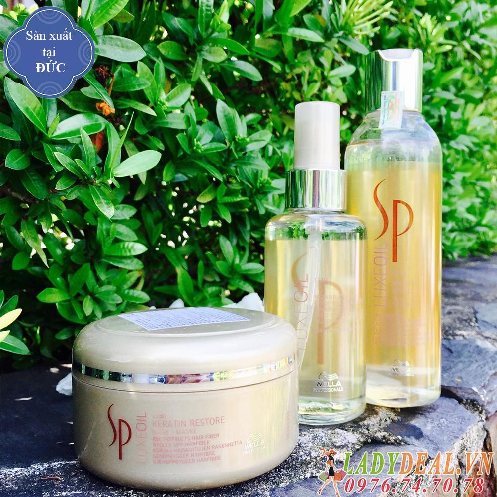 Combo bộ sản phẩm chăm sóc tóc SP Wella Keratin phục hồi tóc hư tổn (BỘ NHỎ)
