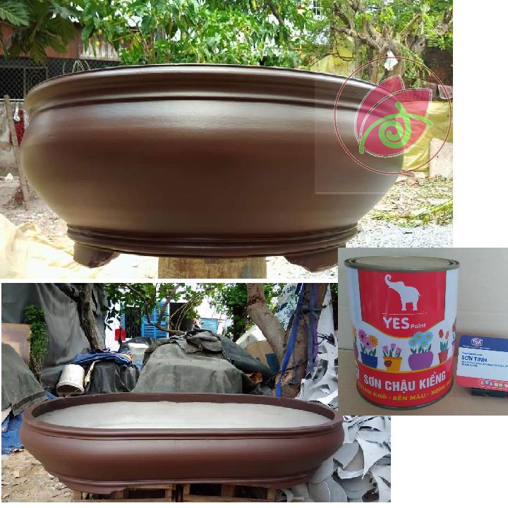 Sơn chậu kiểng 1K Yes Paint màu socola 400g , 800g