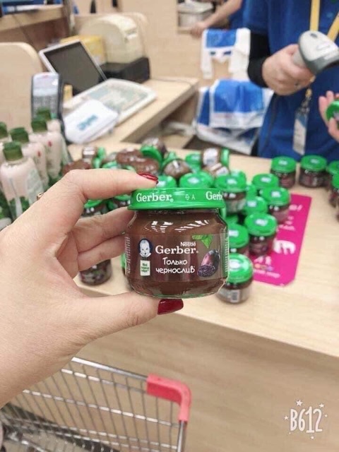 Mận Đen Nghiền Gerber Nga Trị Táo Bón Cho Bé