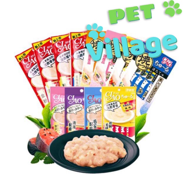 10 Gói Ciao Churu Súp Thưởng Cho Mèo