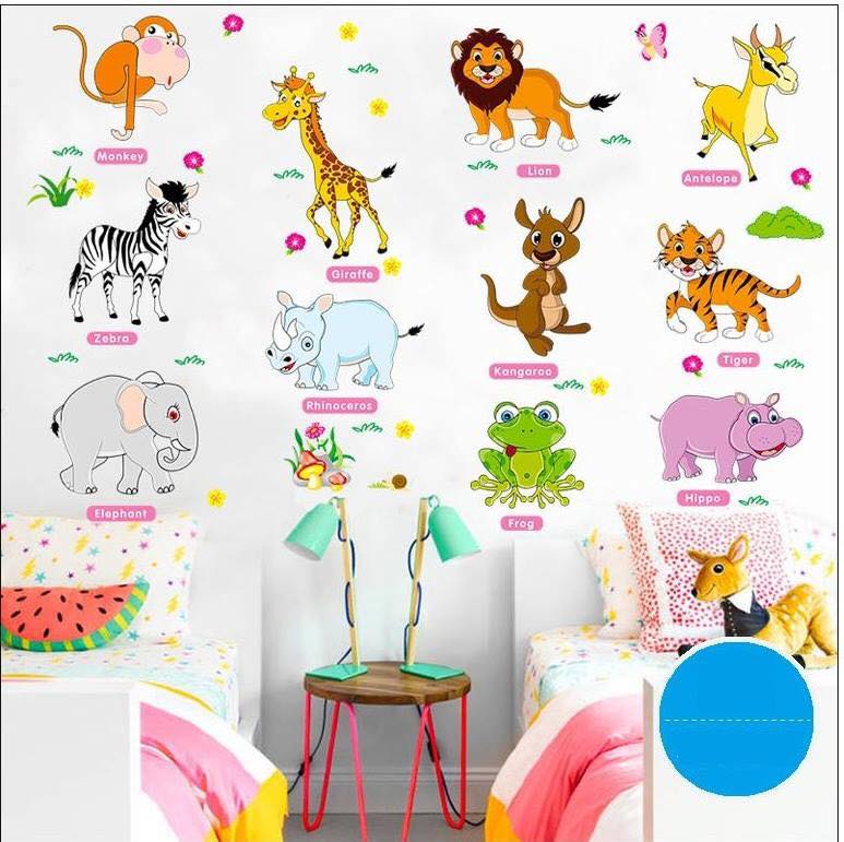DECAL DÁN TƯỜNG CÁC LOẠI ĐỘNG VẬT VÀ KHỦNG LONG