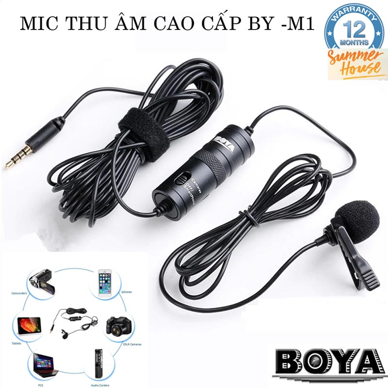 [HCM][PHIÊN BẢN MỚI] Micro Ghi Âm Đa Năng Boya BYM1 Dùng Cho ĐiệnthoạiMáy ẢnhAction CameraMic Thu Âm Giá Re Chất Lượng Âm Thanh Rõ Nét Và Trung ThậtLoại Bỏ Tieng Ồn Và Tạp Âm Giúp Tác Nghiệp Dễ Dàng Khi Làm PhimPhỏng VấnThuyết Trinh