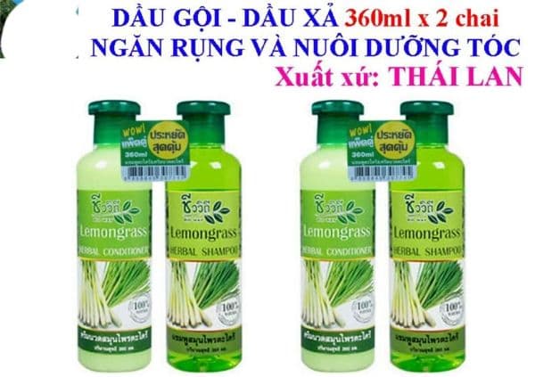 [HCM]COMBO CẶP GỘI + XẢ TINH CHẤT [SẢ CHANH] 360ML THÁI LAN