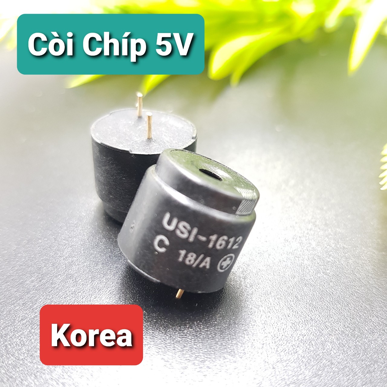 [Còi Chíp Hàn Quốc] Còi Chíp 12V 14x16MM USI-1612C🍀Còi 12V Sử Dụng Mạch Điện Tử