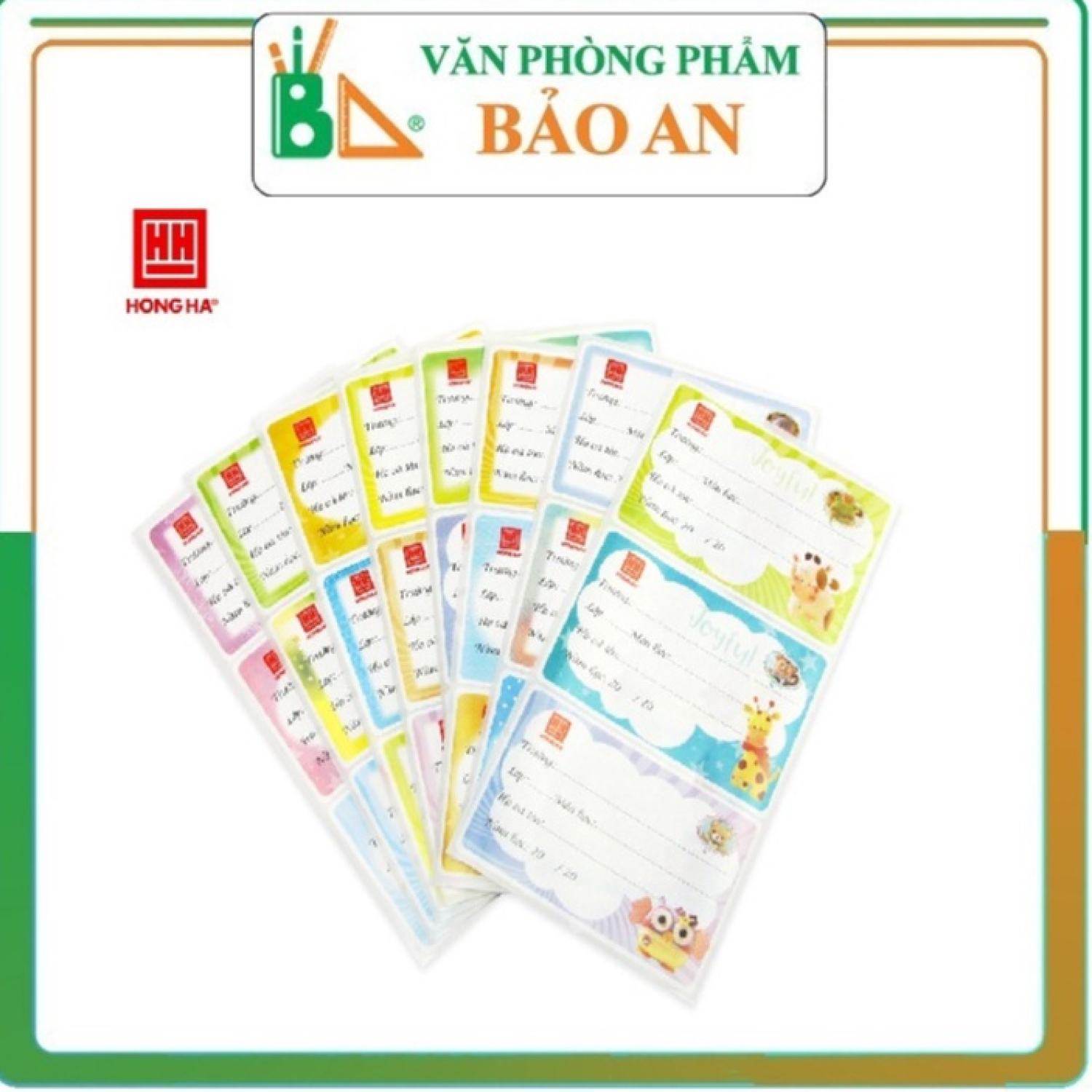 Nhãn vở học sinh Hồng Hà tập 24 chiếc