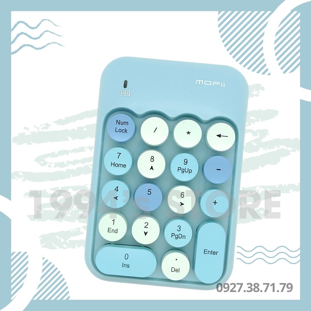 Freeship bàn phím số mofii x910 - bàn phím numlock không dây mofii x910 - tặng kèm pin - numpad nhỏ gọn nhiều màu sắc