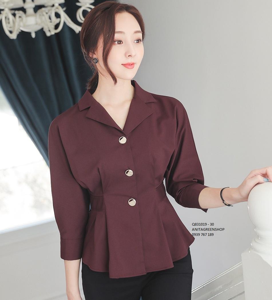Q831019 ÁO SƠ MI CÔNG SỞ TAY LỠ