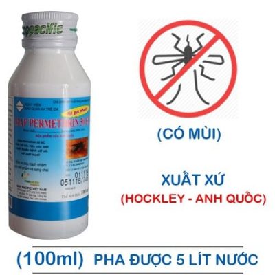 Thuốc diệt muỗi Permethrin 50EC công nghệ ANH QUỐC - 100ml