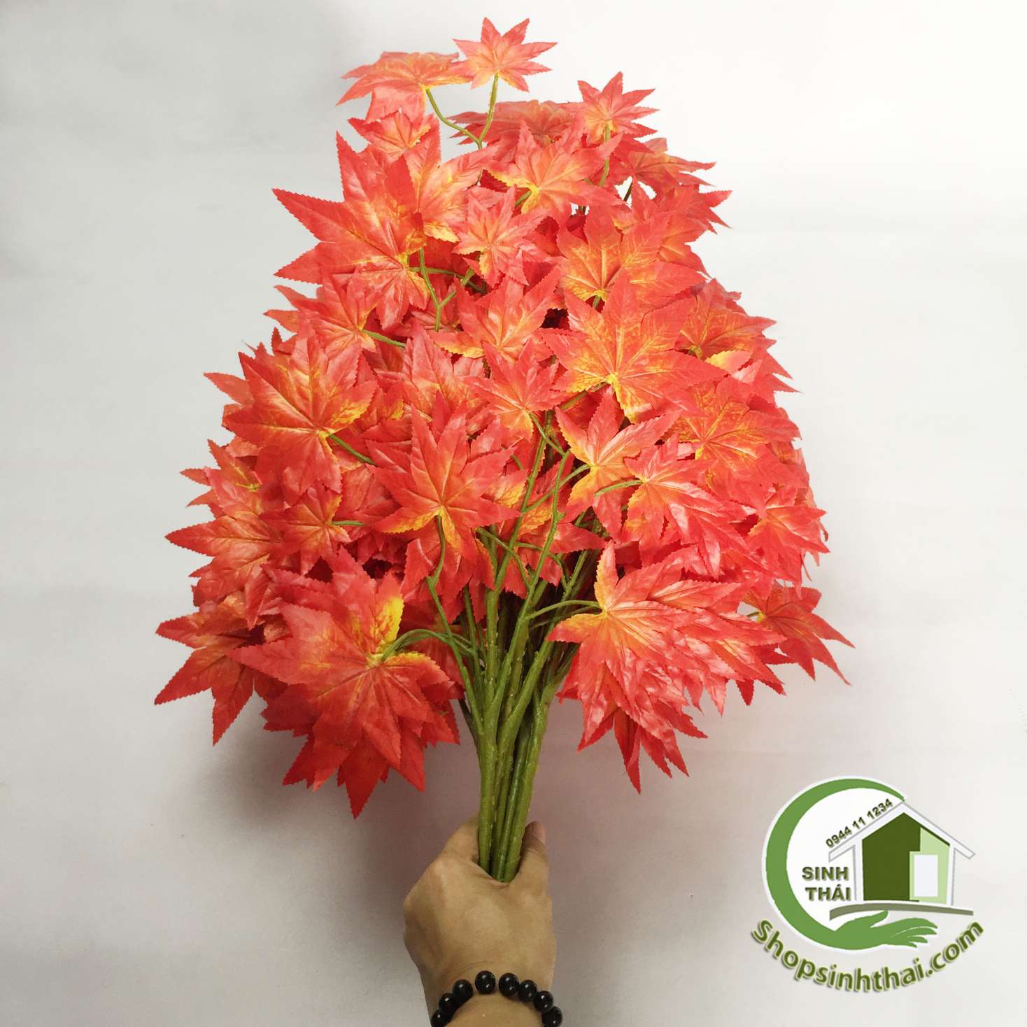 Cành lá phong màu đỏ - Cành lá giả cao cấp