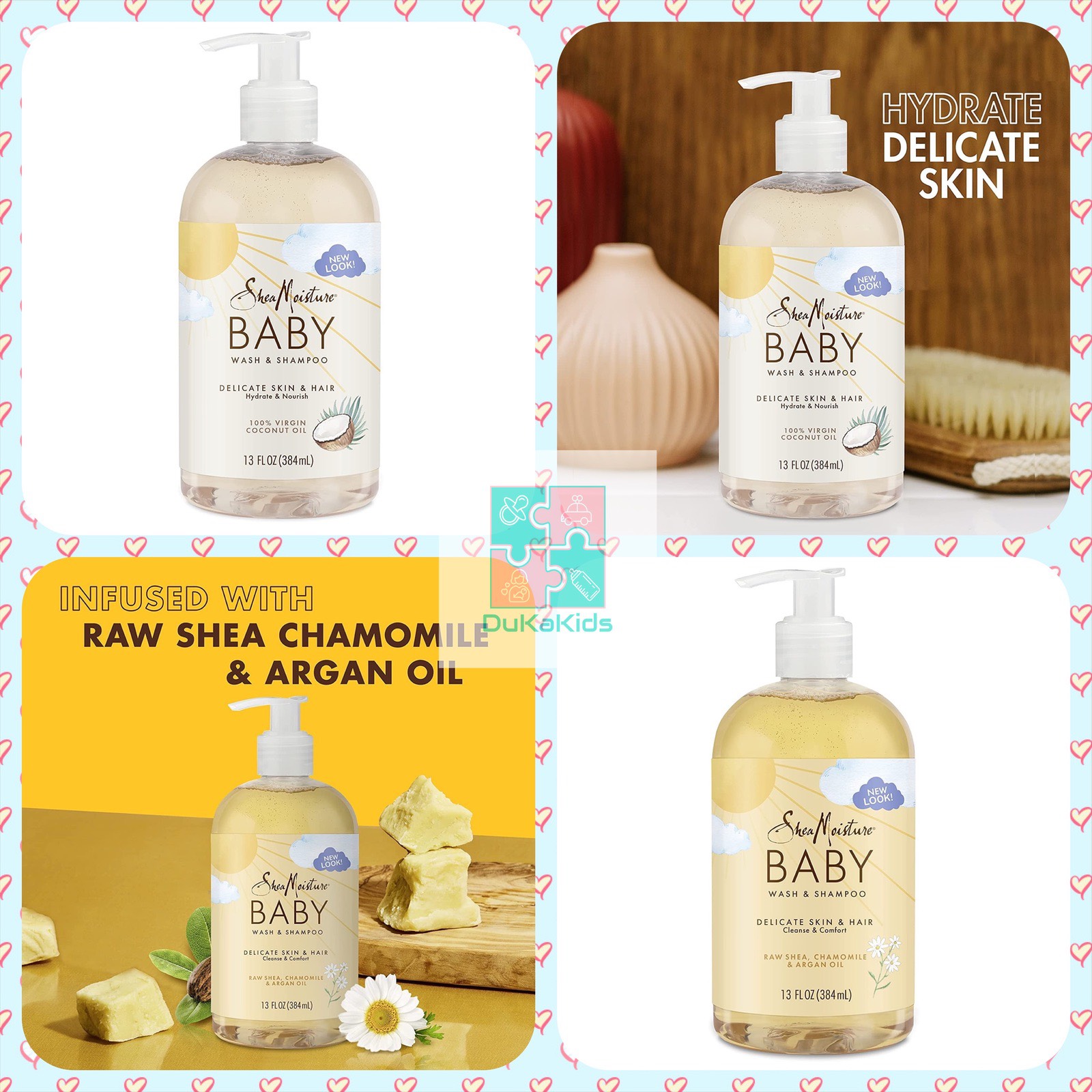 Sữa tắm gội cho bé Shea Moisture dung tích 384ml