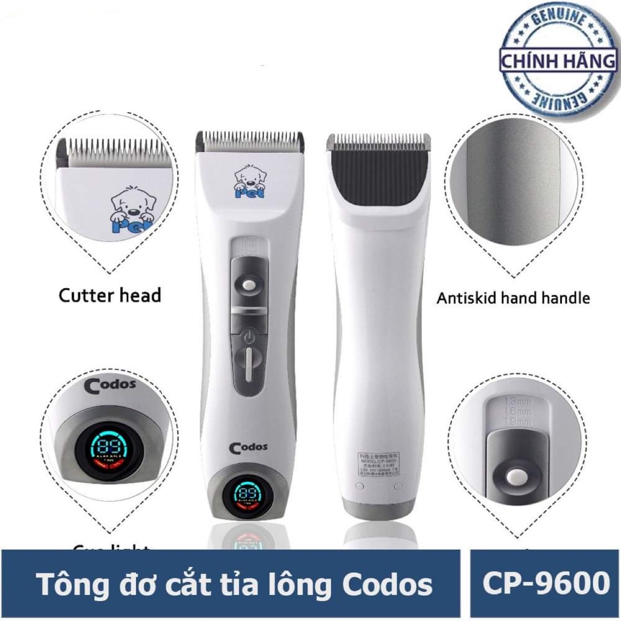 Tông đơ cạ.o lông cao cấp cho thú cưng chó mèo Codos CP6800