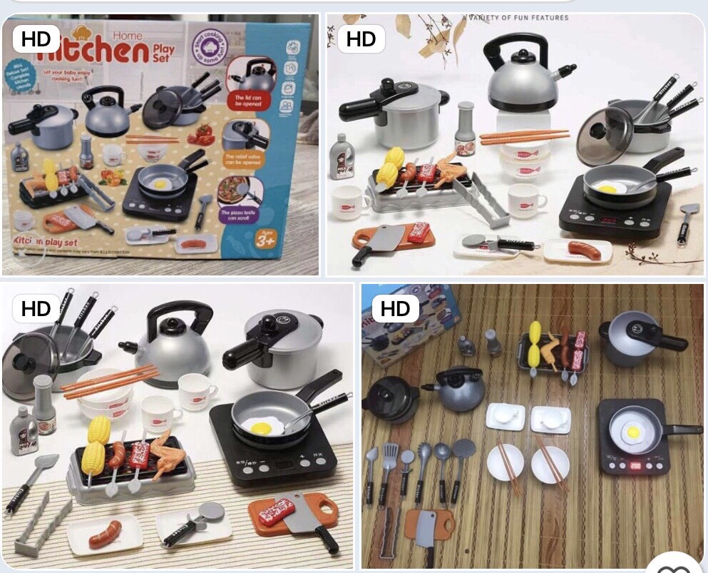 Bộ đồ chơi nấu ăn 36 món kèm đồ ăn
