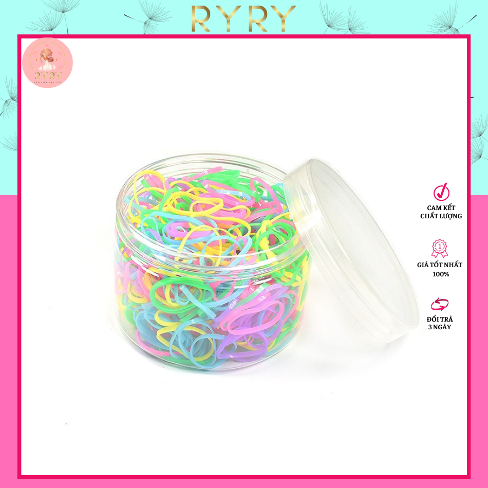 Set 200-500 Sợi Dây Thun Cột Tóc Co Giãn Dùng Một Lần Cho nữ
