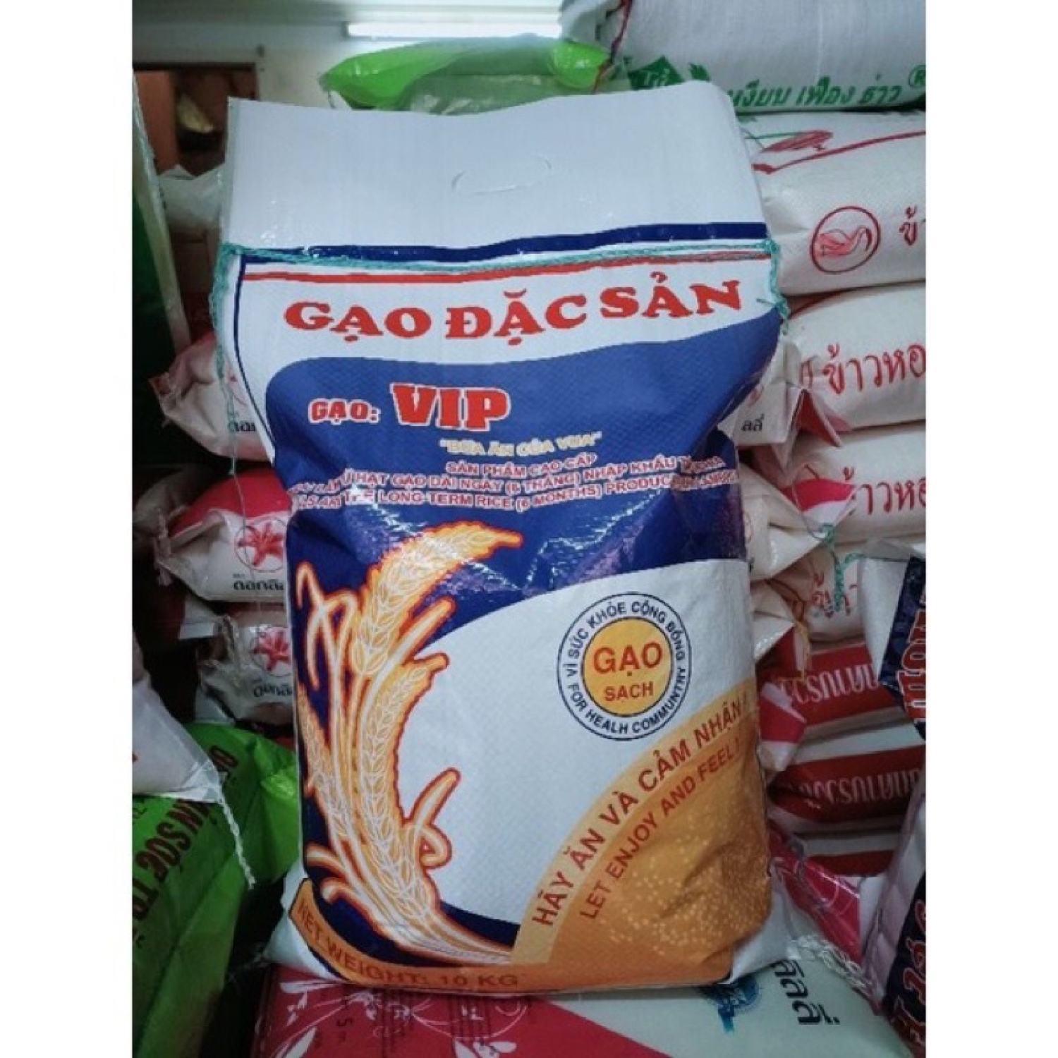 Gạo vip campuchia 10kg dẻo vừa mềm cơm