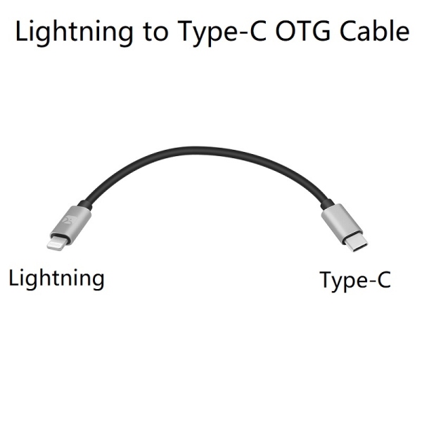 Lightning to Type C OTG Cable for Shanling M2X UA2 M5s Up4 M0xd 05 plusNX4 DSFiio BTR5 iPhone 12 11 XS Max XR 8P Hiby FC3