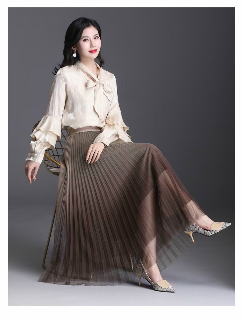 Chân váy loang dáng dài thời trang