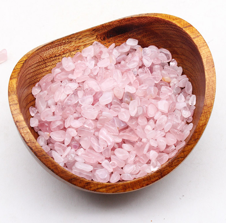 50g đá thạch anh hồng vụn tự nhiên trang trí bể cá, chậu cây
