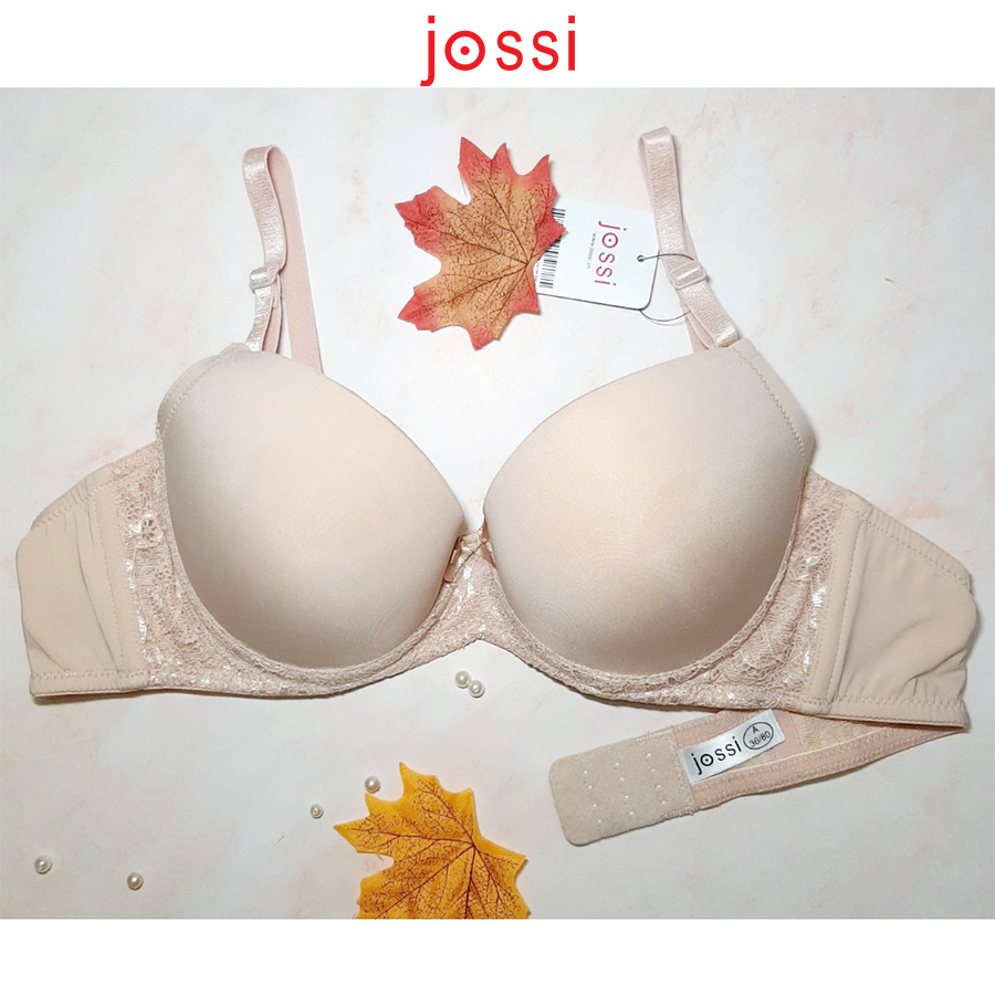 Áo lót trơn phối ren, mút mỏng, cúp xéo - Jossi 1310