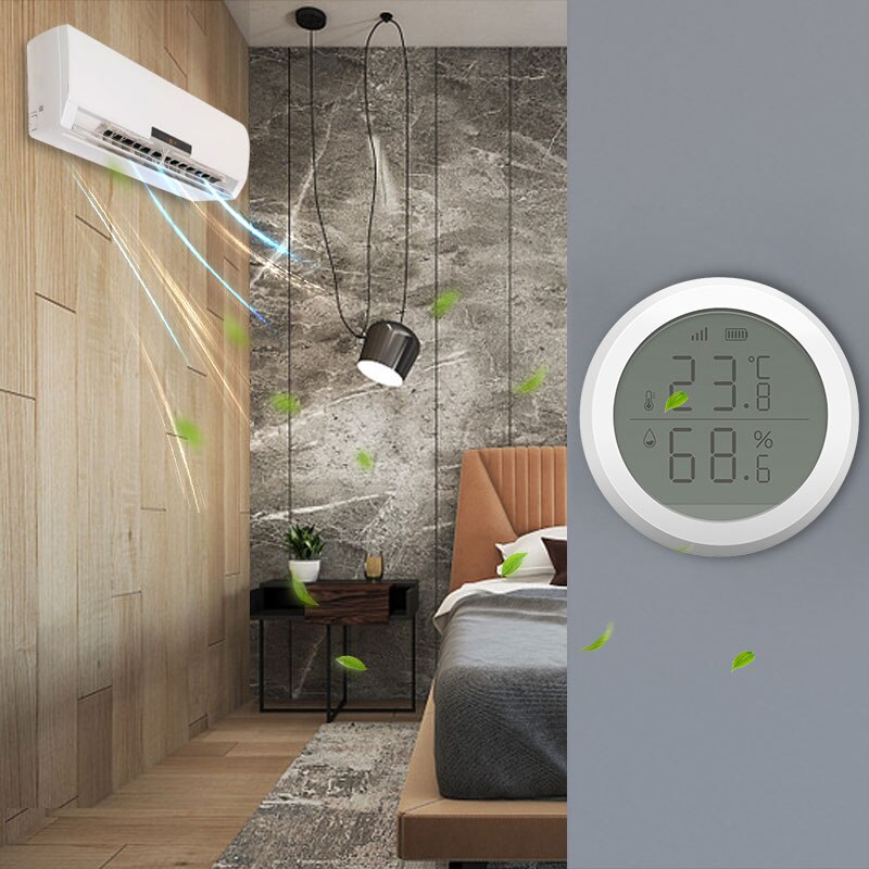 Zigbee Temperature And Humidity Sensor With LCD Screen Display Working With Tuya Zigbee Hub Battery Powered Smart Life