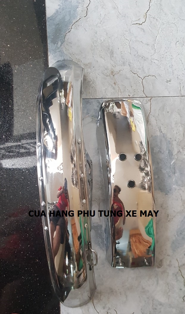 Set of 2 Front and Rear Fenders for Win 100 Stainless Steel