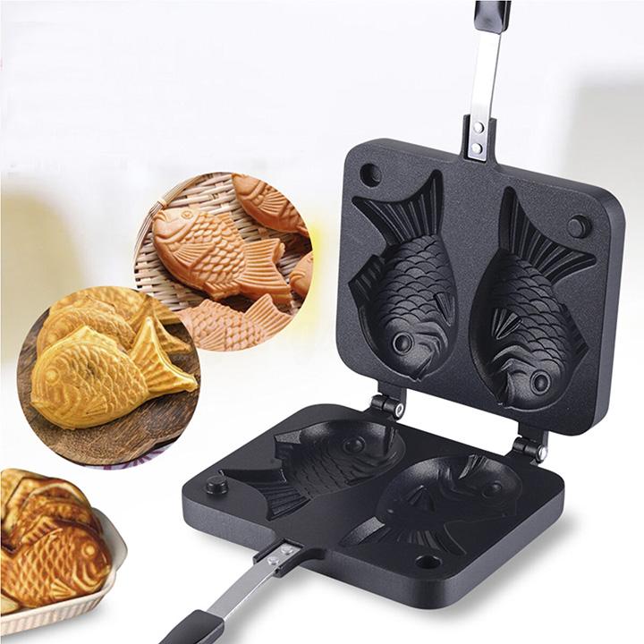 Khuôn Làm Bánh Cá Nướng Taiyaki Nhật Bản Chống Dính Cao Cấp Dragon Size Lớn/Xuất xứ : Việt Nam/ Kích thước dụng cụ: 34.8 x18 x 15cm