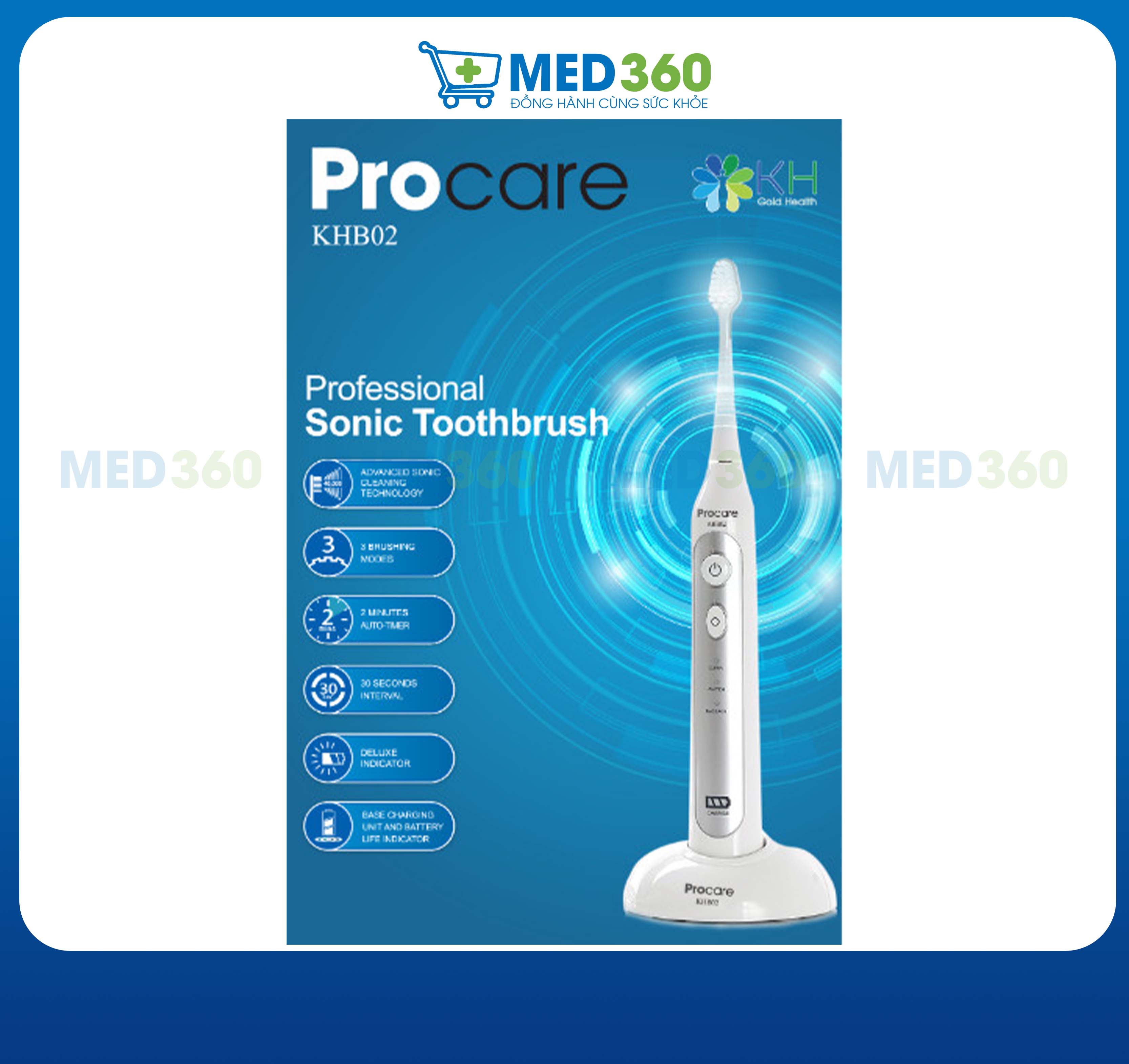 Bàn chải điện procare KHB02 dành cho người lớn