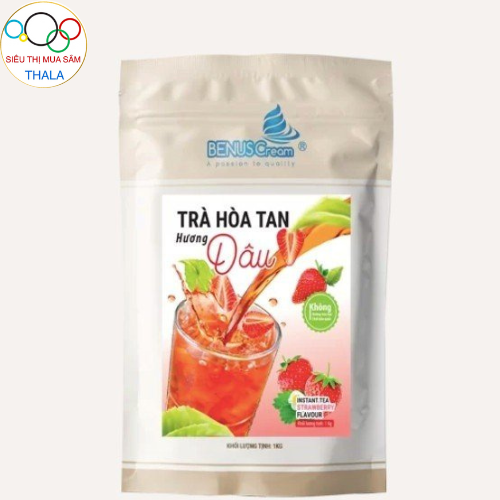 Bột Trà Hoà Tan Hương Dâu Cao Cấp